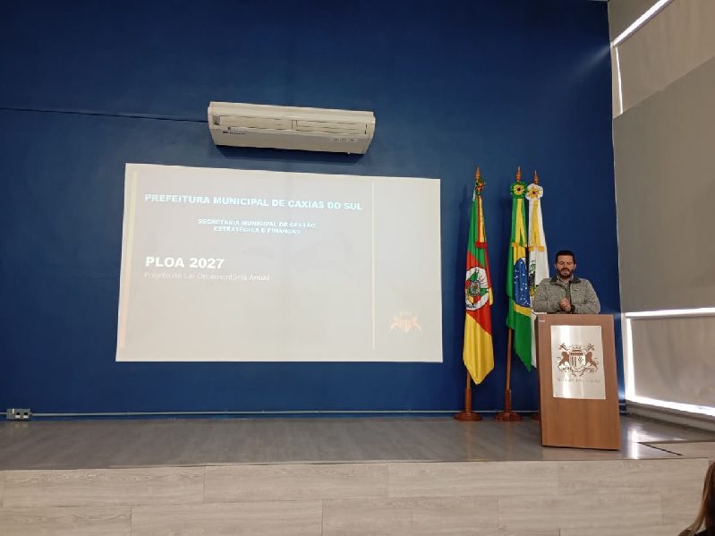 Prefeitura de Caxias do Sul apresenta proposta orçamentária para 2027 com previsão de déficit bilionário